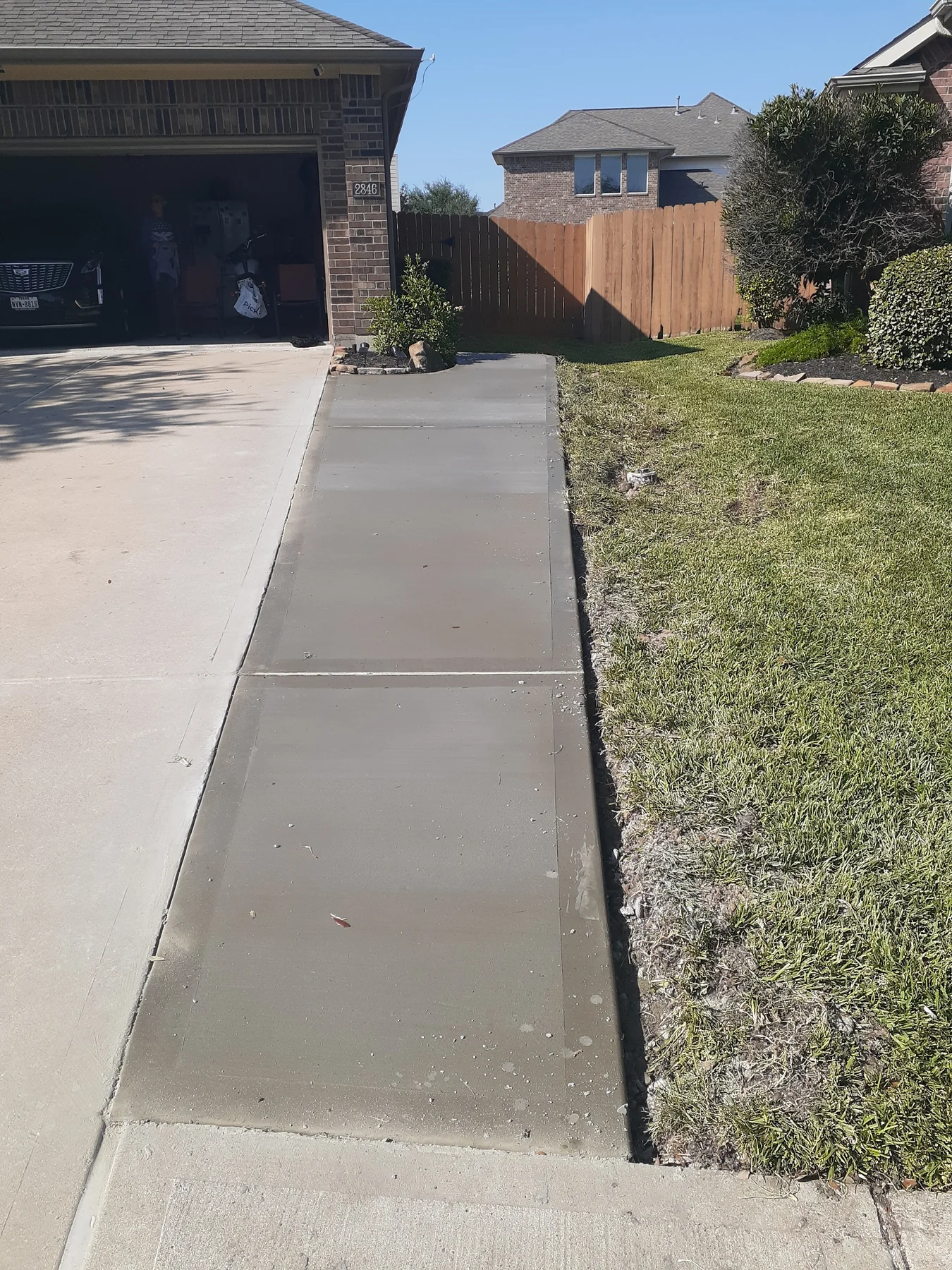 Driveway side extension by United Concrete